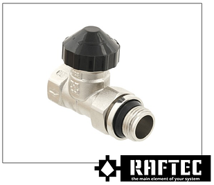 Кран (клапан) 1/2 прямий радіаторний термостатичний Raftec PKPT 11