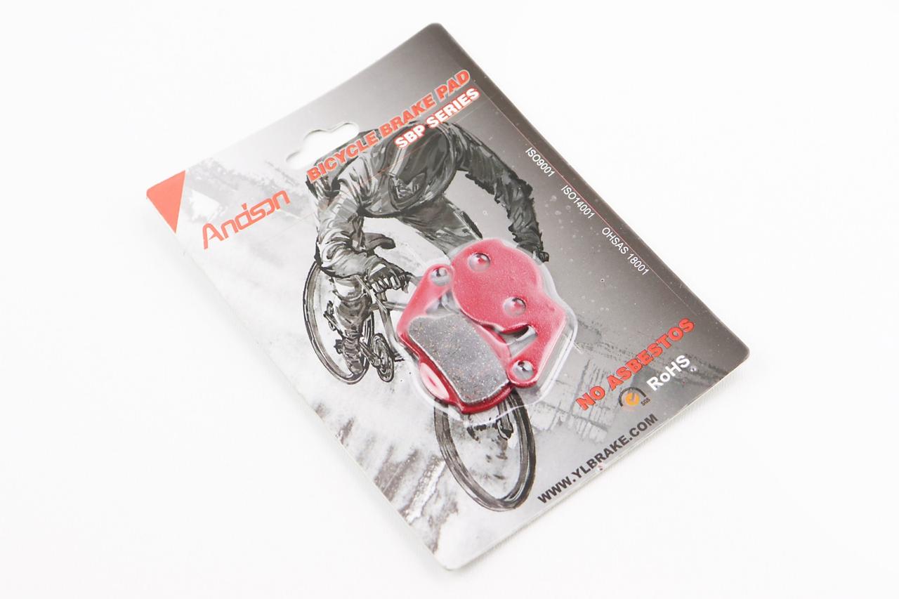 Гальмівні колодки Disk-brake (Magura marta 2009, Louise 2007, Julie HP), червоні YL-1006, ВЕЛОЗАПЧАСТИНИ, SV-406108, фото 1