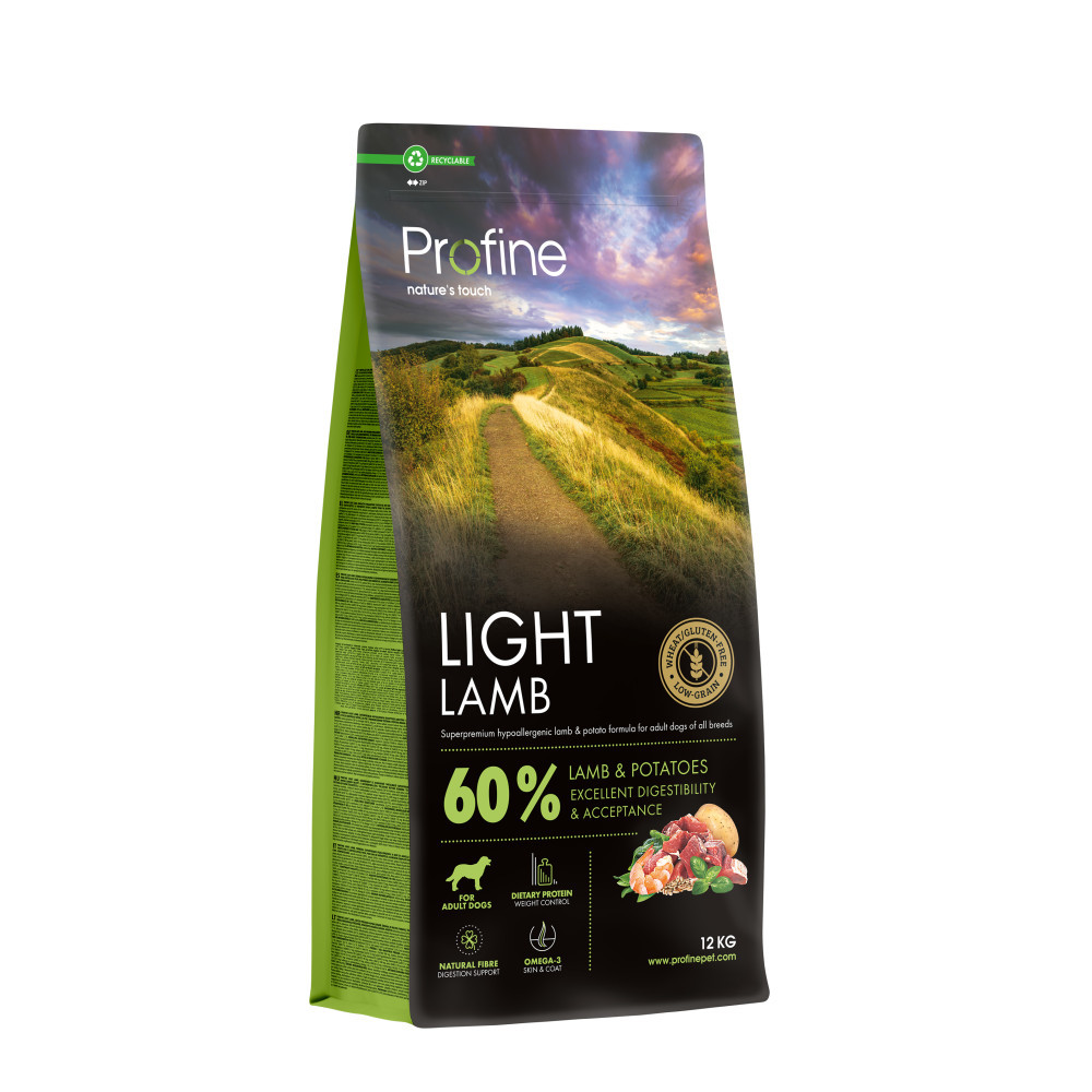 Сухий корм для собак із зайвою вагою з ягнятиною та картоплею Profine Light Lamb and Potatoes 12 кг