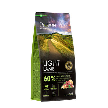 Сухий корм для собак із зайвою вагою з ягнятиною та картоплею Profine Light Lamb and Potatoes 12 кг