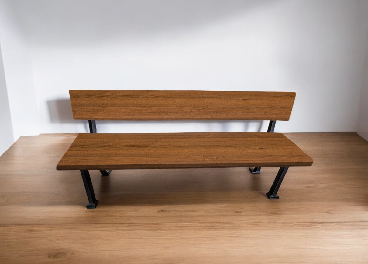 Лавка без підлокітників Tobi sho Австрія в стилі лофт Topalit Mono Design Горіх, 150 см