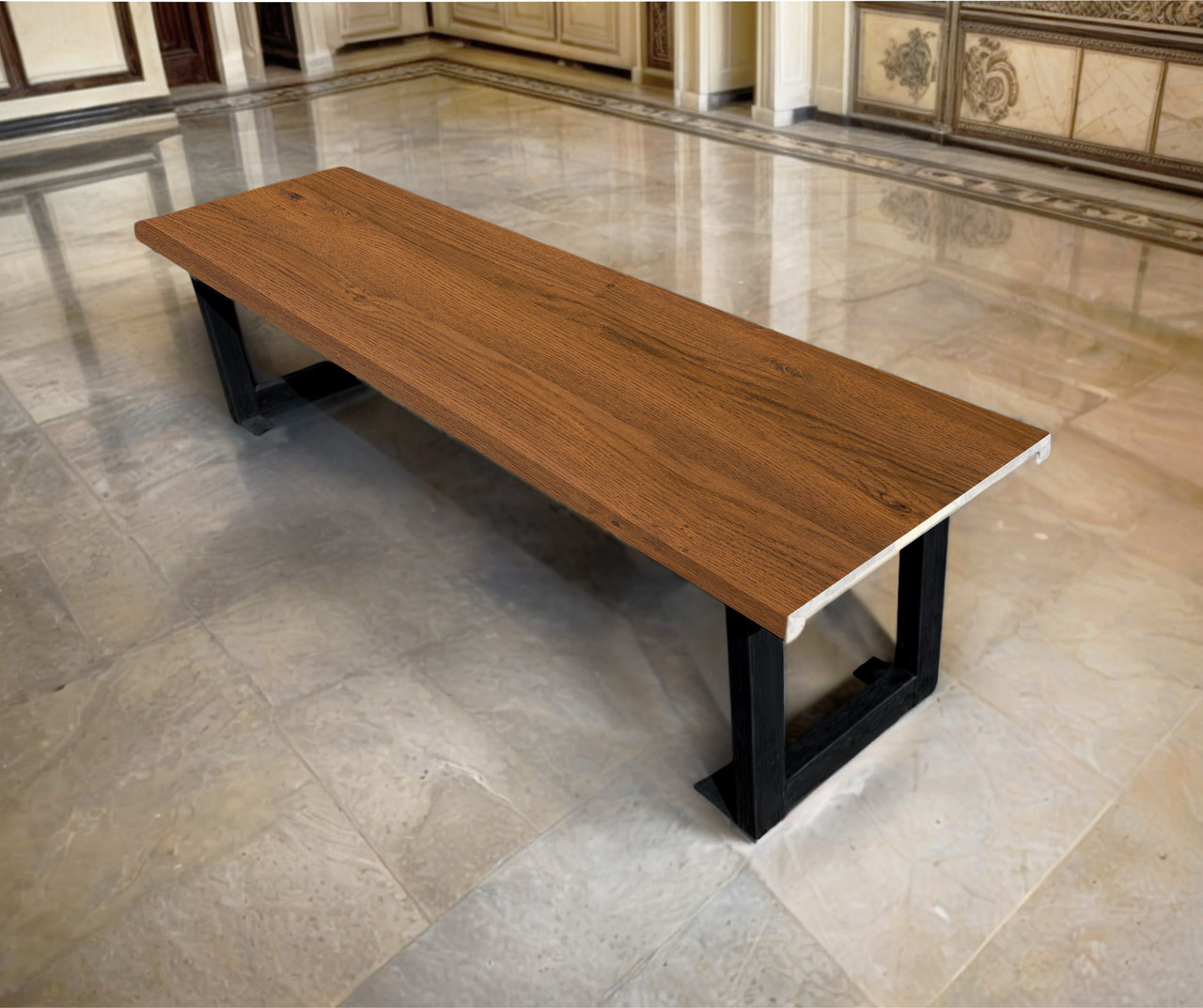 Лавка в стилі лофт Tobi sho Австрія без спинки Topalit Mono Design Горіх, 100 см