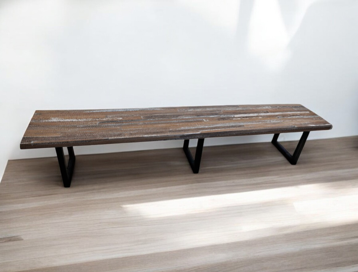 Лавка без спинки Tobi sho Австрія в стилі лофт Topalit Mono Design Маракайбо, 300 см
