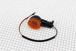 Поворотник "ОВАЛ" малий, чорний, помаранчеве скло, ФАРИ, ПОВОРОТИ, SV-337380