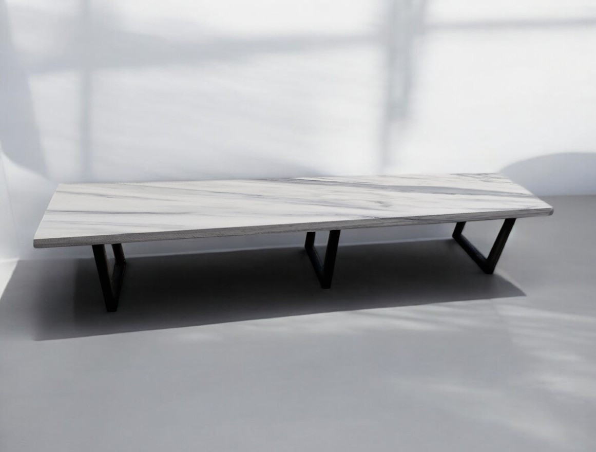 Лавка без спинки Tobi sho Австрія в стилі лофт Topalit Mono Design Афіонський камінь, 300 см