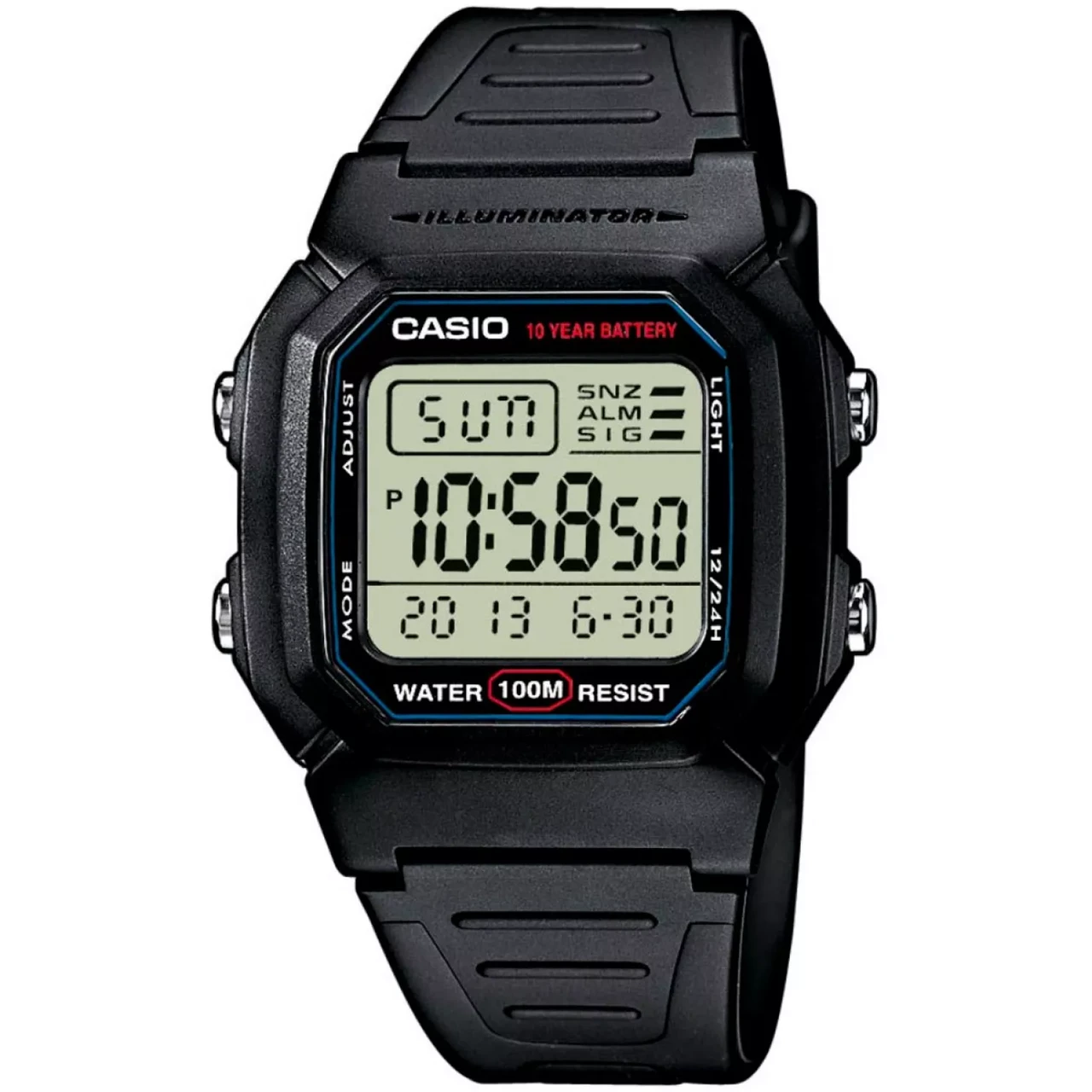 Наручний водонепроникний електронний годинник Casio W-800H-1A