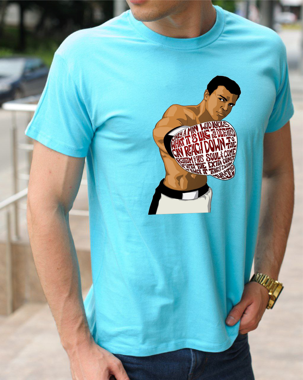 Футболки на боксерську тематику із зображенням Мухаммеда Алі, футболка з боксерами розмір S, фото 1