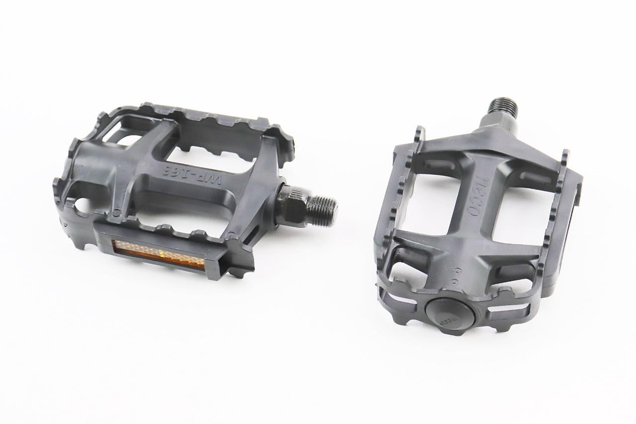 Педалі MTB 9/16" (112x80x25мм) пластикові, чорні WP-163, ВЕЛОЗАПЧАСТИНИ, SV-403527, фото 1