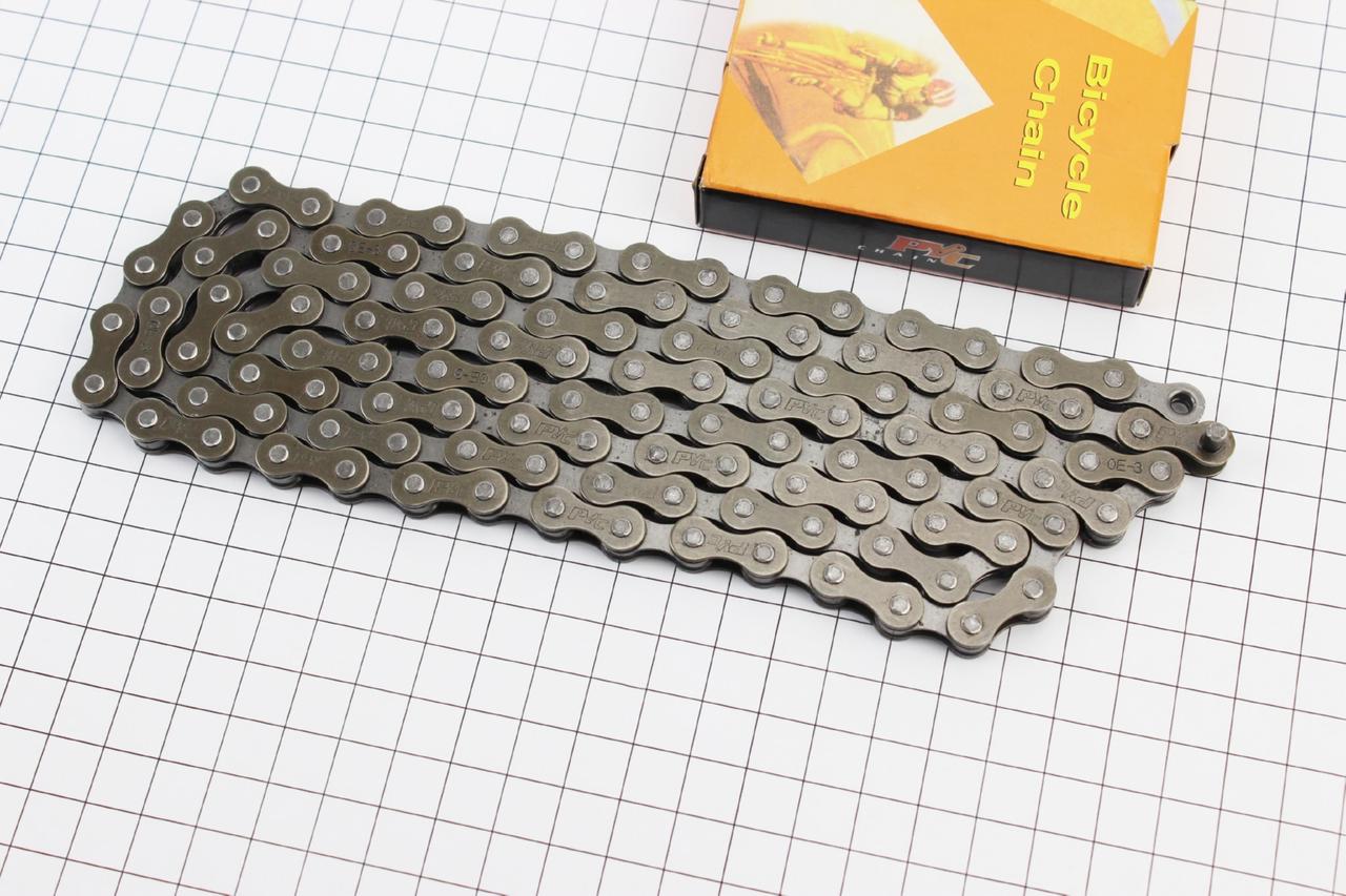 Ланцюг приводний 1/2х3/32"х116L 6 швидкостей, коричнево-сірий P33, ВЕЛОЗАПЧАСТИНИ, SV-406111, фото 1