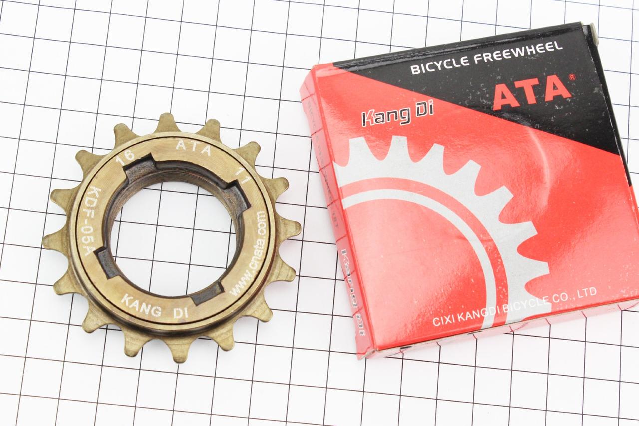 Вільнобіг BMX 16Т 1/2х1/8", коричневий KDF-05A, ВЕЛОЗАПЧАСТИНИ, SV-406304, фото 1