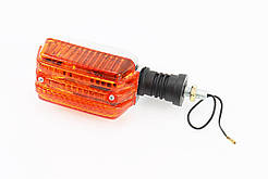 Поворотник "ПРЯМОКУТНИЙ", хром, помаранчеве скло, ФАРИ, ПОВОРОТИ, SV-337736