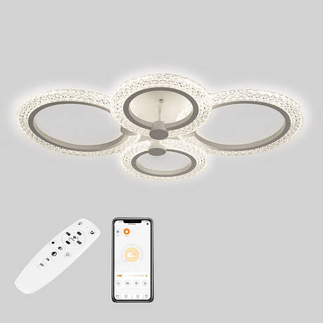 Стельова LED люстра, світлодіодний світильник Sunlight 5805/2+2, фото 1