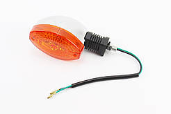 Поворотник "ОВАЛ" вузький, хром., коротка ніжка, помаранчеве скло, ФАРИ, ПОВОРОТИ, SV-301717