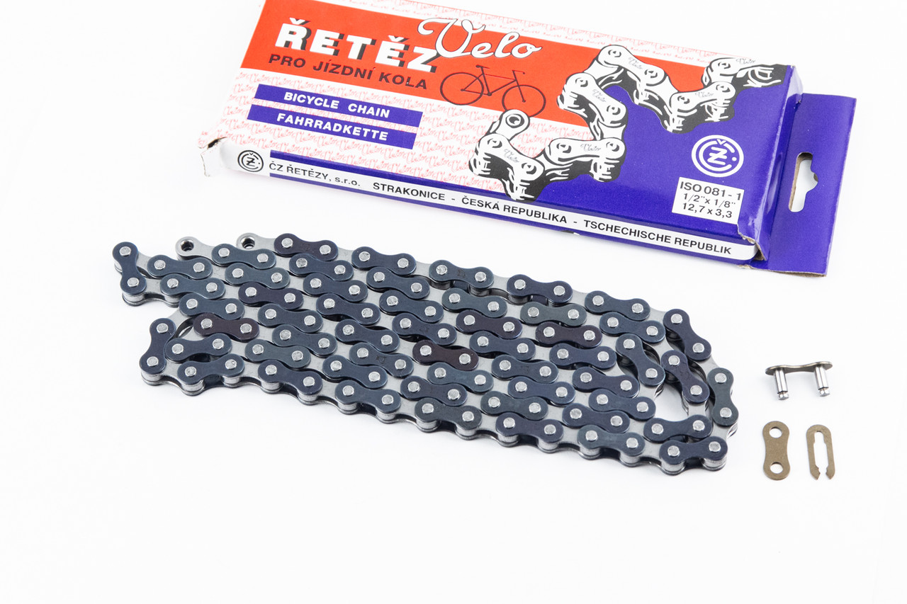 Ланцюг приводний 1/2х1/8"х112L 1 швидкість, чорно-сірий, ВЕЛОЗАПЧАСТИНИ, SV-412055, фото 1