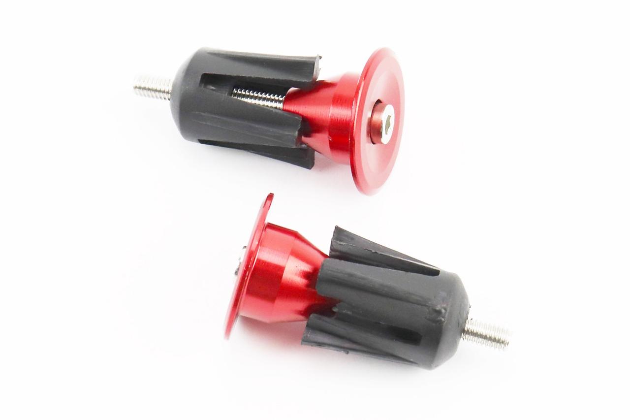 Заглушки керма, алюмінієві, червоні к-кт, ВЕЛОЗАПЧАСТИНИ, SV-409809, фото 1