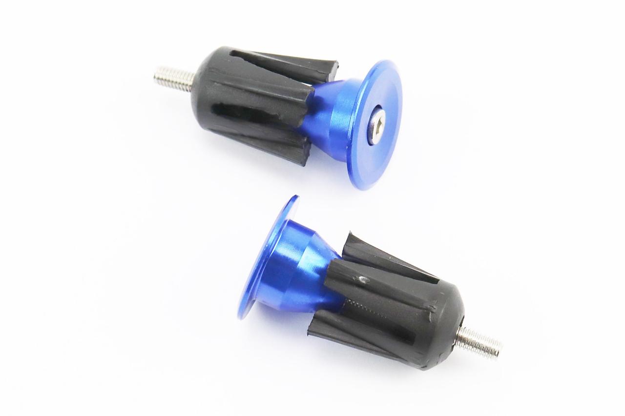 Заглушки керма, алюмінієві, синій к-кт, ВЕЛОЗАПЧАСТИНИ, SV-409810, фото 1