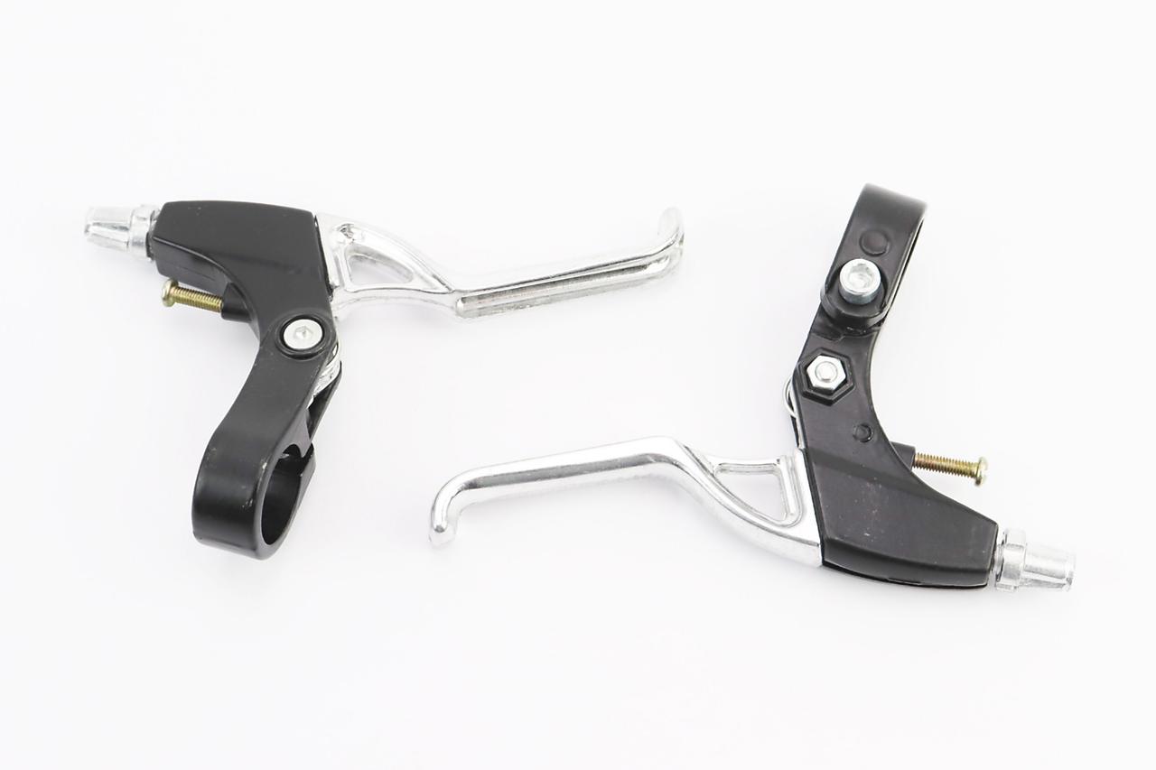 Гальмівні ручки, алюмінієві, чорно-сірі BL-232, ВЕЛОЗАПЧАСТИНИ, SV-411425, фото 1