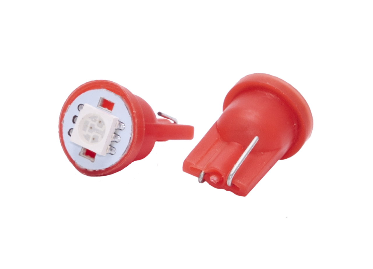 Світлодіодна автомобільна лампа T10 W2,1x9,5d 1 SMD (5050) 12 V RED, фото 1