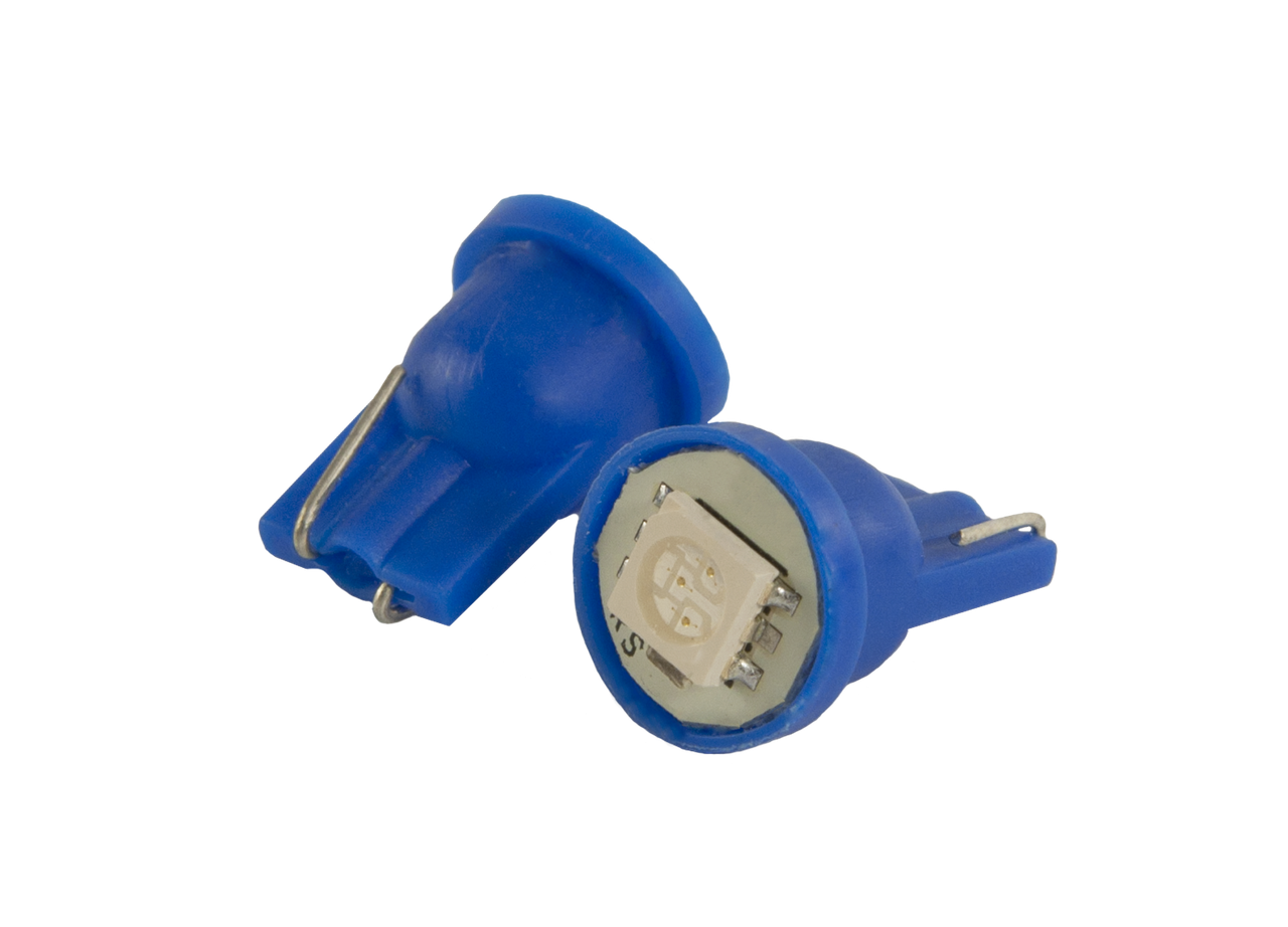 Світлодіодна автомобільна лампа T10 W2,1x9,5d 1 SMD (5050) 12 V BLUE, фото 1