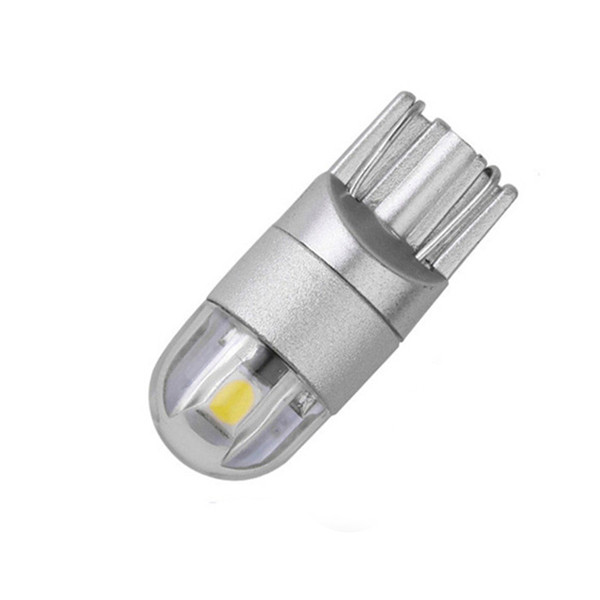 Світлодіодна автомобільна лампа T10 W2,1x9,5d COB 3D 12 V WHITE з лінзою, сірий пластиковий цоколь, фото 1