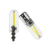 Світлодіодна автомобільна лампа T10 W2,1x9,5d COB 12-24 V WHITE в скляній колбі, друкована плата, неполярна, фото 2