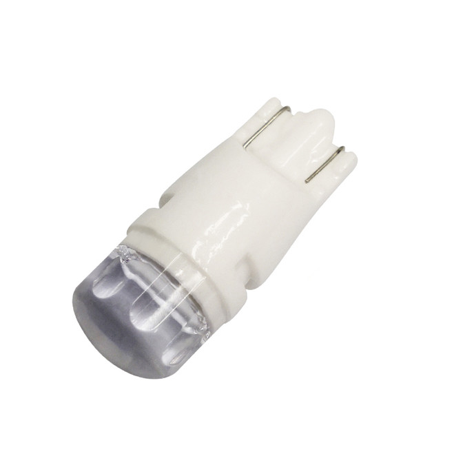 Світлодіодна автомобільна лампа T10 W2,1x9,5d 2 SMD (2835) 12 V WHITE з прозорою лінзою та керамічним, фото 1