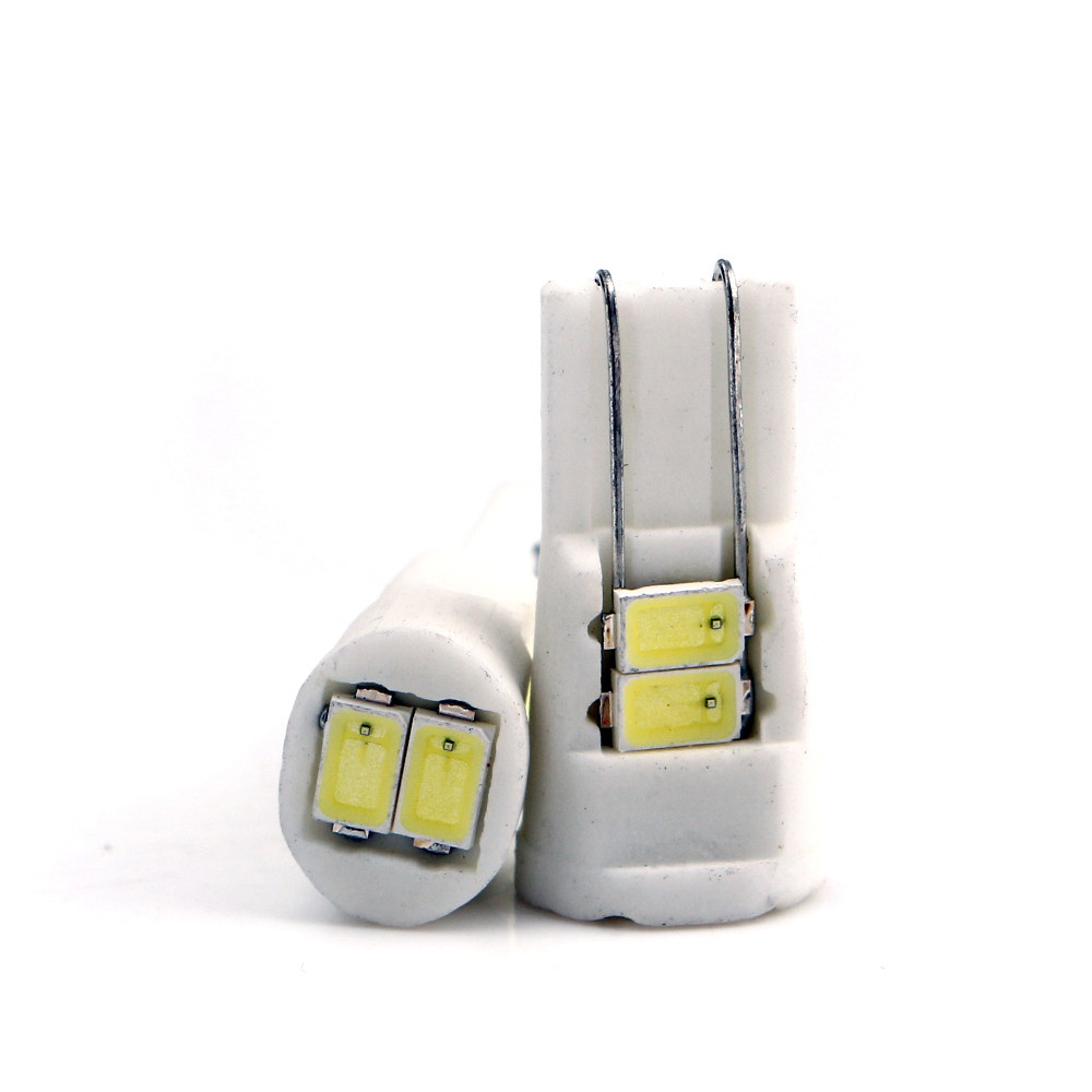 Світлодіодна автомобільна лампа T10 W2,1x9,5d 6 SMD (5630) 12 V WHITE керамічний цоколь, фото 1