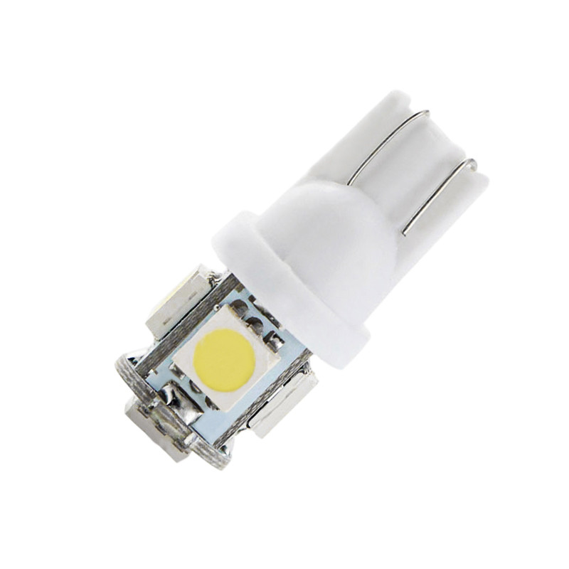 Світлодіодна автомобільна лампа T10 W2,1x9,5d 5 SMD (5050) 12 V WHITE, фото 1