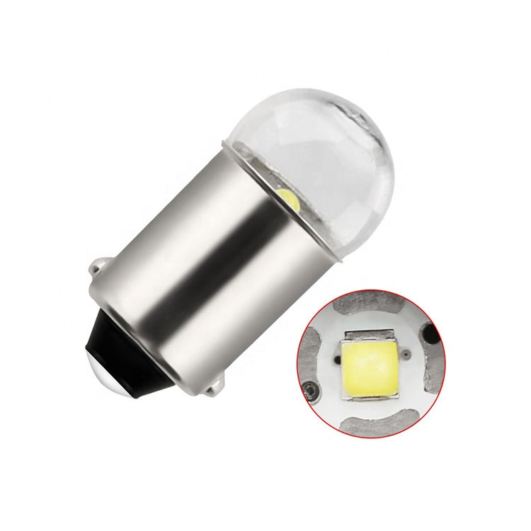 Світлодіодна автомобільна лампа T8,5 BA9S 1 SMD (3030) 12 V WHITE в скляній колбі, фото 1