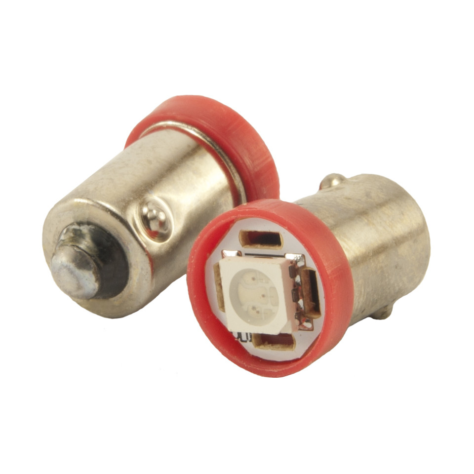 Світлодіодна автомобільна лампа T8,5 BA9S 1 SMD (5050) 12 V RED, фото 1