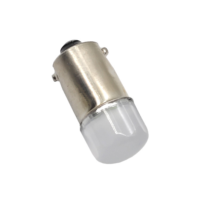Світлодіодна автомобільна лампа T8,5 BA9S 2 SMD (2835) 12 V 1,5 W WHITE з матовою лінзою, фото 1