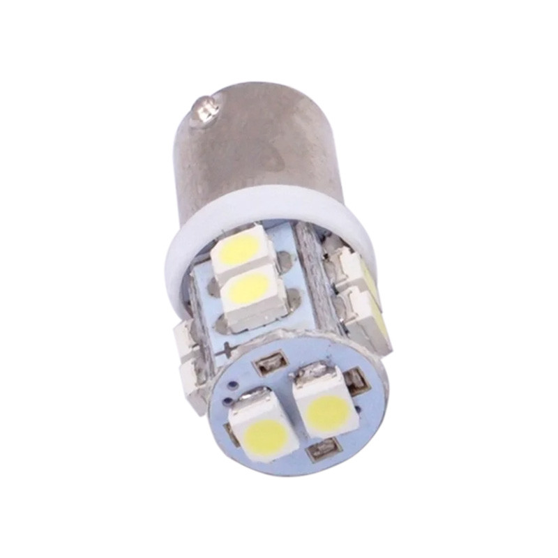 Світлодіодна автомобільна лампа T8,5 BA9S 10 SMD (3030) 12 V WHITE, фото 1