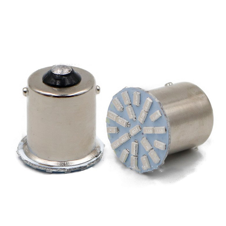 Світлодіодна автомобільна лампа S25 BA15s 22 SMD (3014) 12 V RED 1 контакт, фото 1