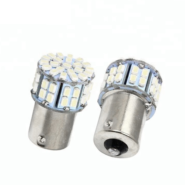 Світлодіодна автомобільна лампа S25 BA15s 50 SMD (1206) 12 V GREEN 1 контакт, фото 1