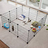 Металева клітка манеж для тварин 143 х 73 х 46 см, фото 5