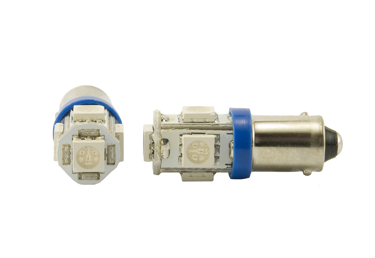 Світлодіодна автомобільна лампа T8,5 BA9S 5 SMD (5050) 12 V BLUE, фото 1