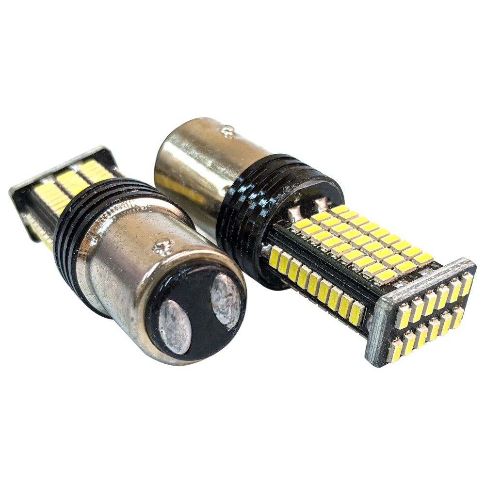 Світлодіодна автомобільна лампа S25 BAY1d 84 SMD (3014) 12-24 V WHITE 2 контакти, фото 1