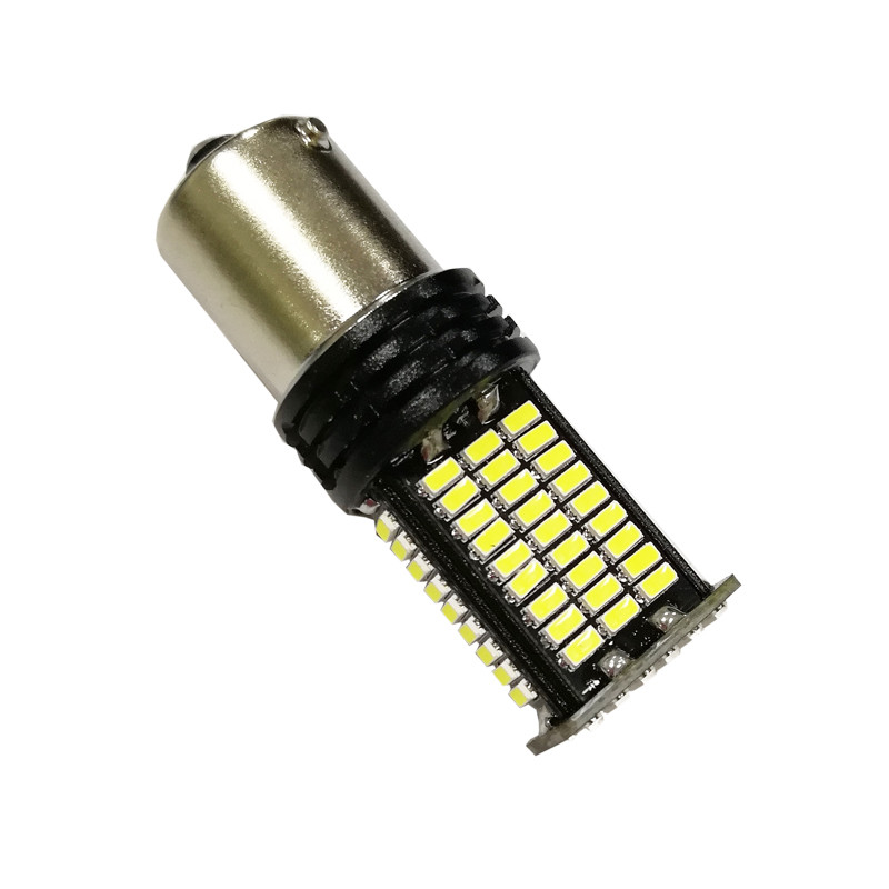 Світлодіодна автомобільна лампа S25 BA15s 84 SMD (3014) 12-24 V WHITE 1 контакт, фото 1