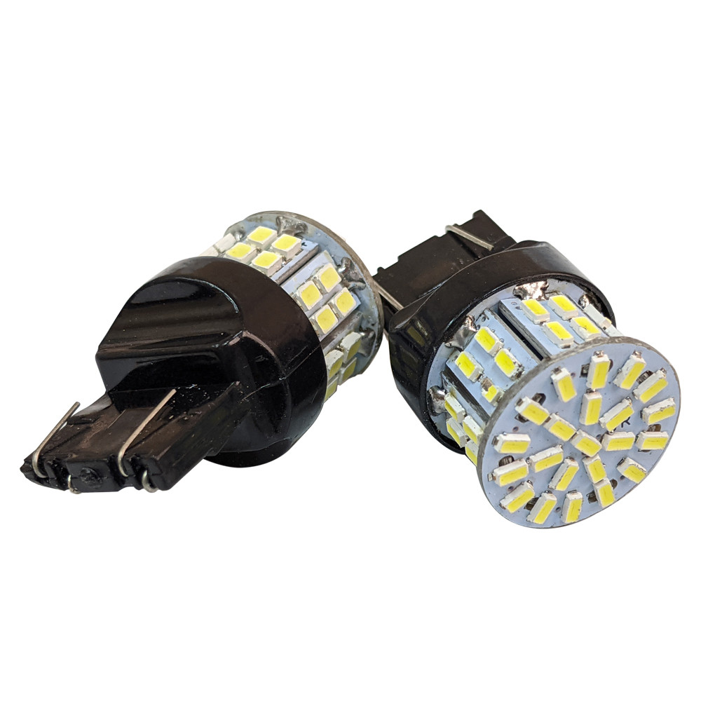 Світлодіод T20 W3x16q 50SMD (3014) 12 V WHITE 2 контакти, фото 1