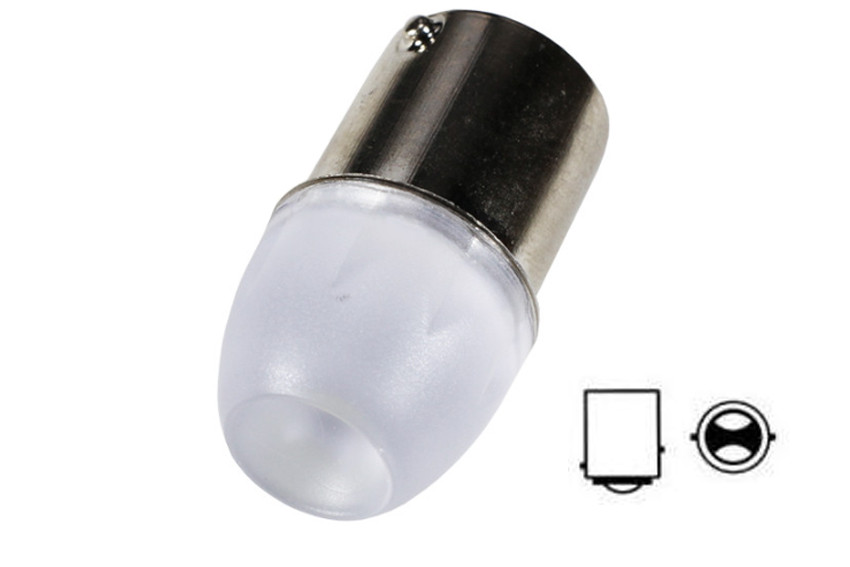 Світлодіодна автомобільна лампа P21/5W BAY15D 12 V 3 SMD 5630 WHITE 2 контакти, фото 1