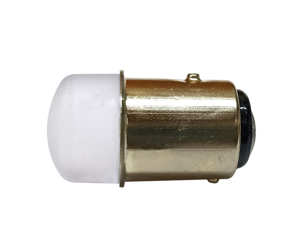 Світлодіодна автомобільна лампа P21W BA15S 12 V 9 SMD 2835 WHITE матова лінза "Т", 1 контакт, фото 1