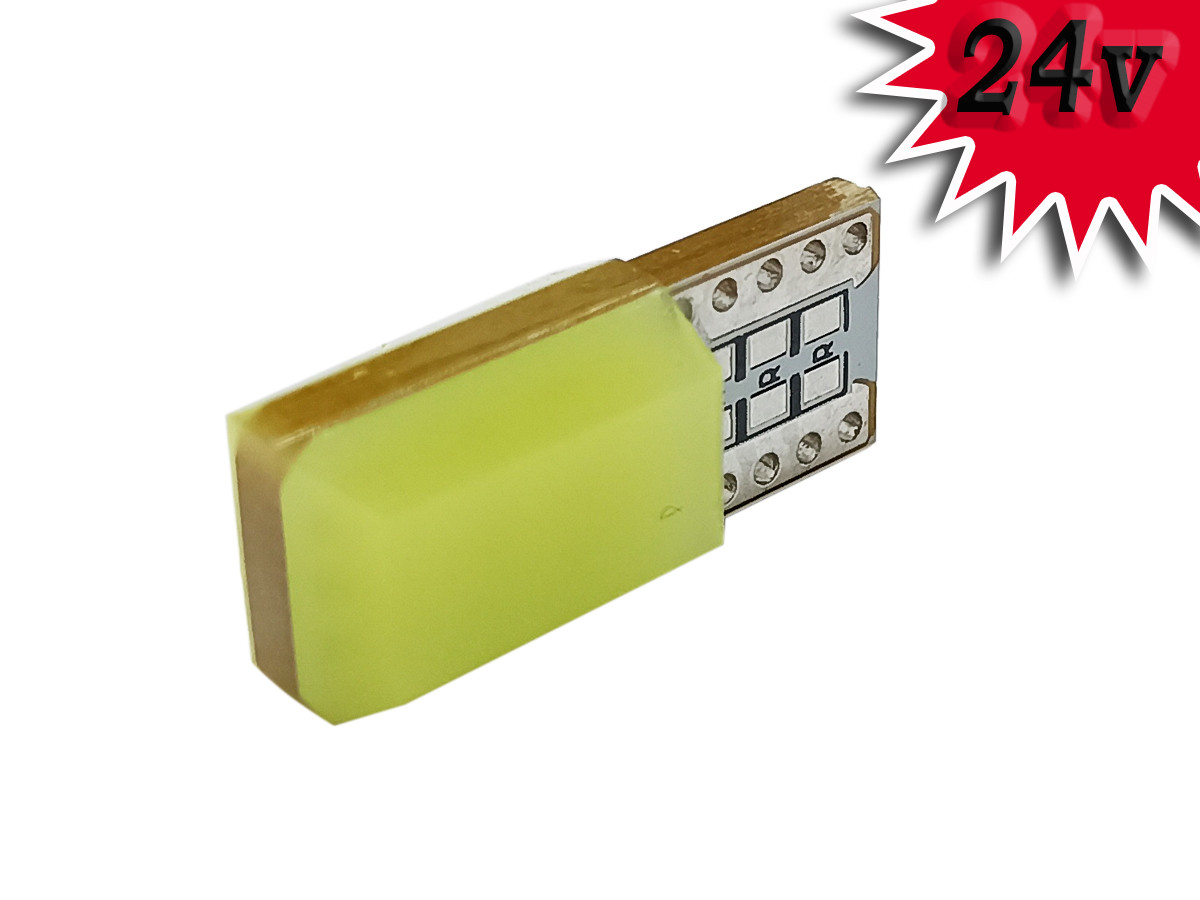 Світлодіодна автомобільна лампа T10 W2,1x9,5d 24V COB-12 WHITE друкована плата, фото 1