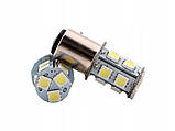 Світлодіодна автомобільна лампа P21/5W BAY15D 12 V 13SMD 5050 WHITE 2 контакти, фото 2
