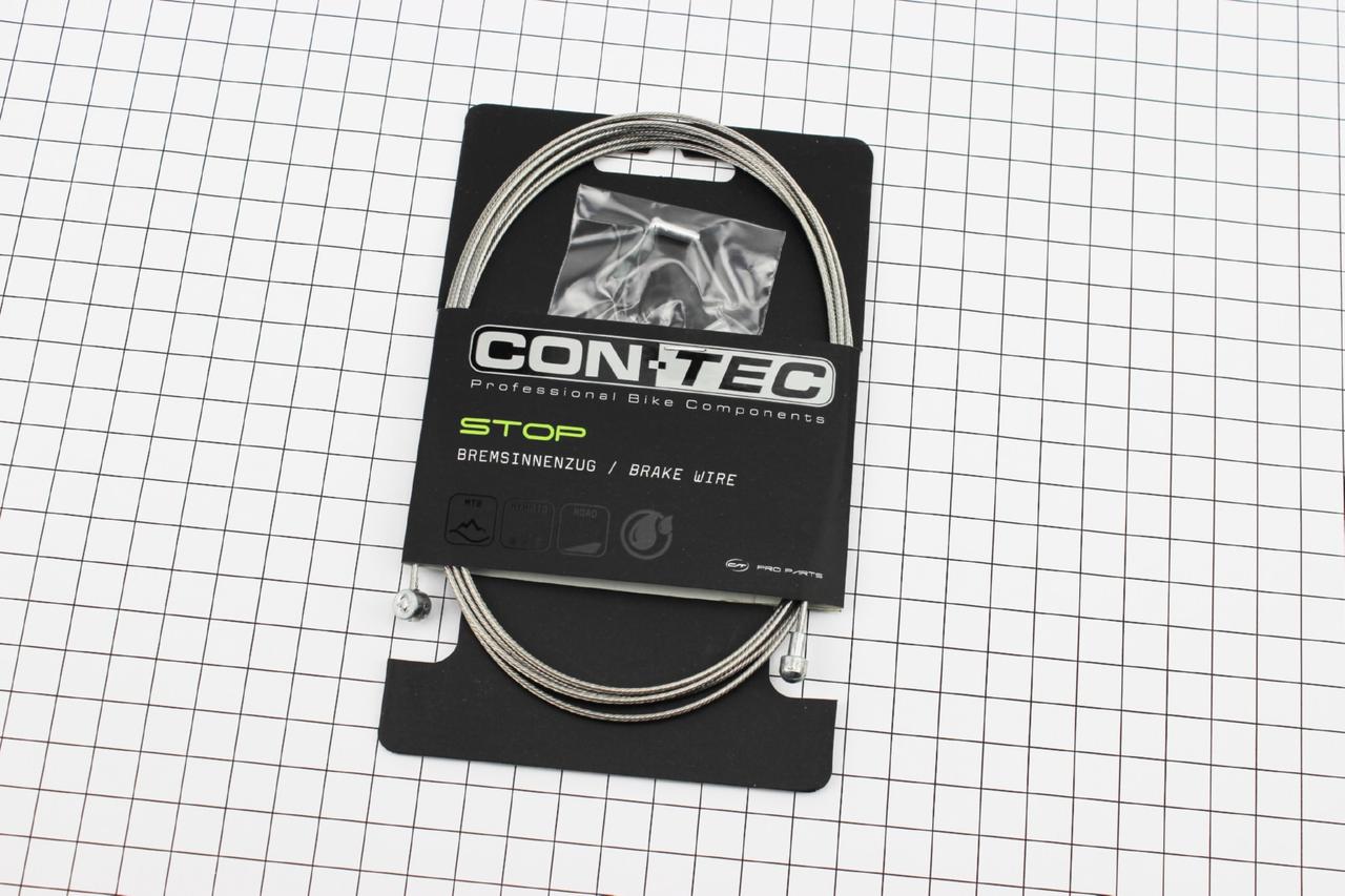 Трос гальмівний 2100мм універсальний MTB/ROAD з кінцевиком, нержавіюча сталь, шліфований Slick Stainless CP-B3/B4, ВЕЛОЗАПЧАСТИНИ,, фото 1