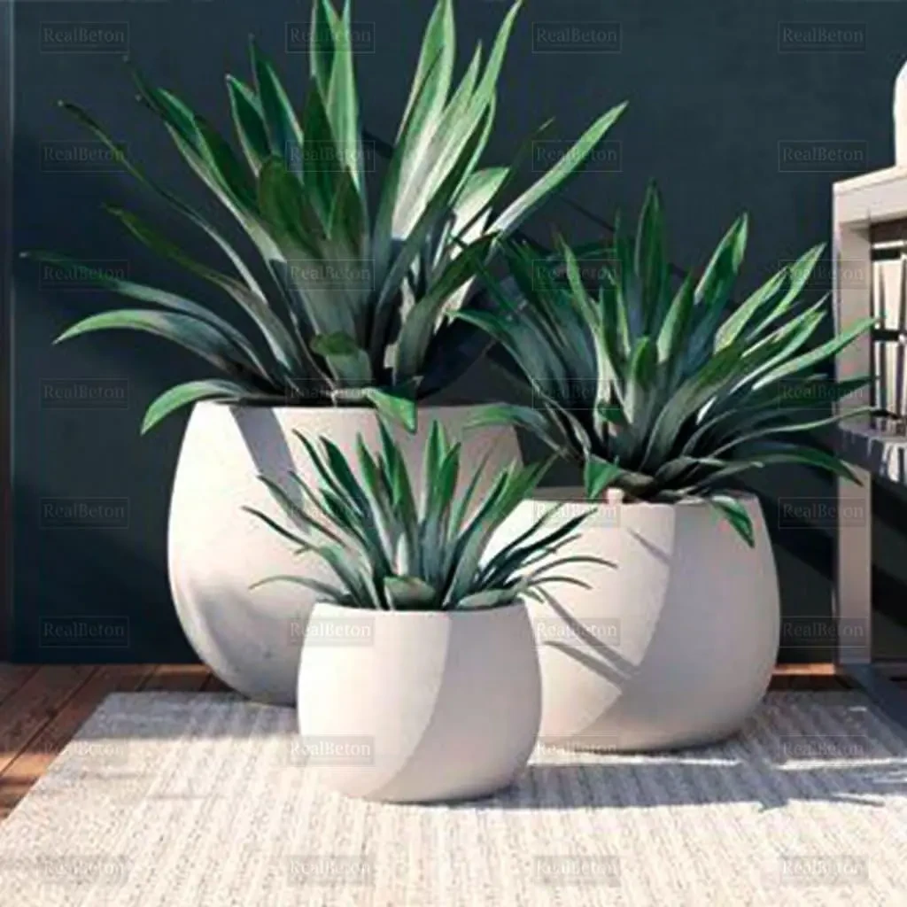 Вазон бетонний - Сомелія В520мм х Д600мм сірий, фото 1