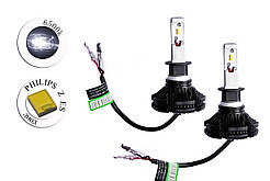 Комплект LED ламп X3 H3 6500K 9-32V 22 W з радіатором (діод ZES)