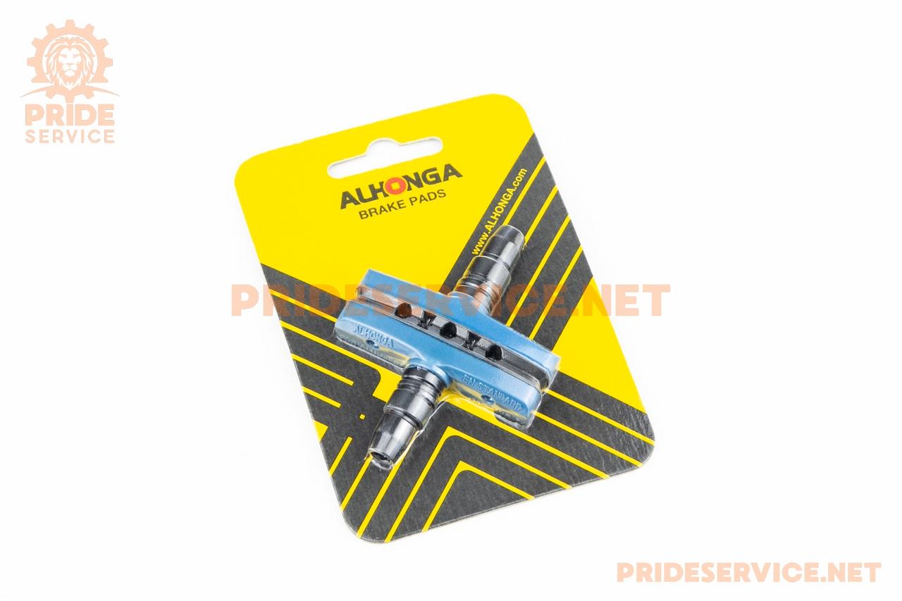 Гальмівні колодки V-brake 60мм, на блістері, чорно-синій HJ-EN02, ВЕЛОЗАПЧАСТИНИ, SV-412241, фото 1