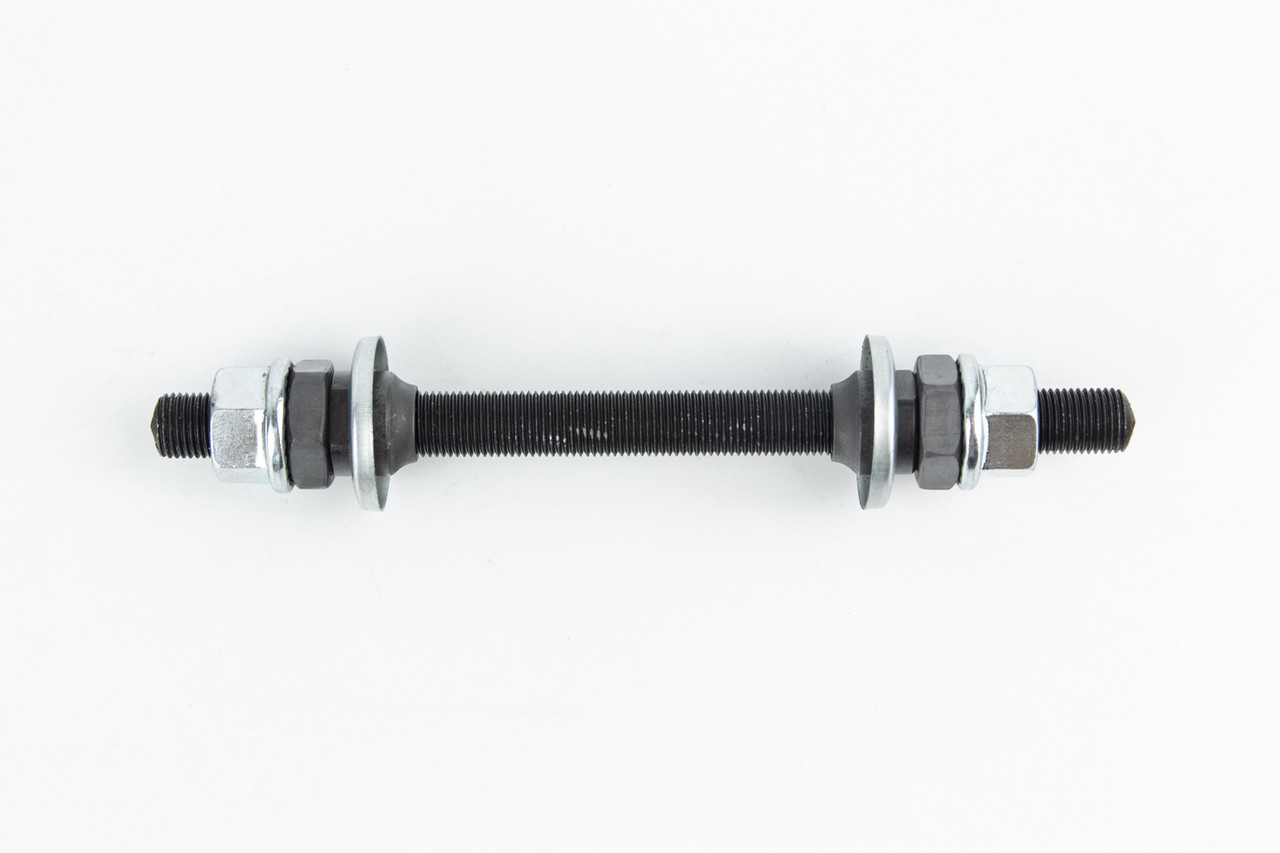 Вісь передня MTB М10х140мм, кріпл. гайка, чорна KT-260, ВЕЛОЗАПЧАСТИНИ, SV-403277, фото 1