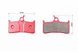 Гальмівні колодки Disk-brake (Shimano BR-M755, M755DH, XTR Pre-02, Grimeca system 8, Hope M4, Sram 9,0), червоні YL-1010,, фото 2