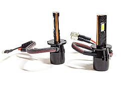 Комплект LED ламп S3 PRO H3 12 V 30 W chip 7035 CREE 6000 K радіатор із вентилятором, автоматичний контролер